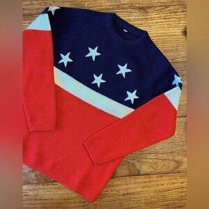 Vintage Unbranded Americana Red/White/Blue Wool Embroidered Stars UNISEX